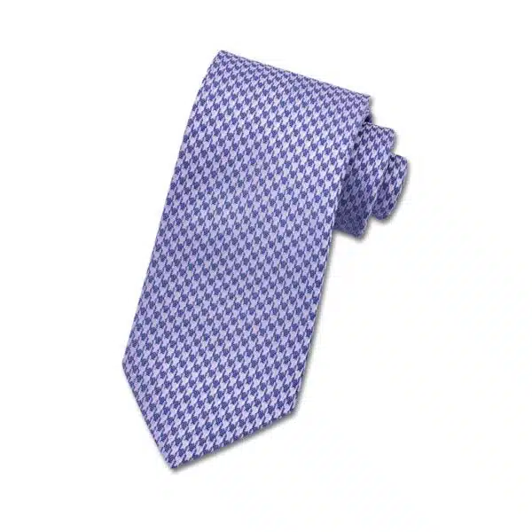 Krawatte mit Hahnentritt rosa hellblau