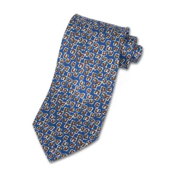Krawatte mit blauem Veilchenprint