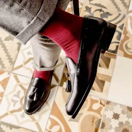 Klassische Schuhe: Tassle Loafer in Oxblood